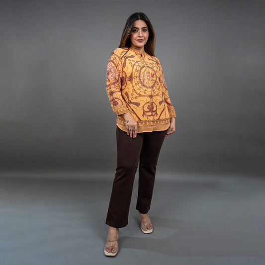 PRESENCE PLUS SIZE PLACEMENT PRINTED TOP