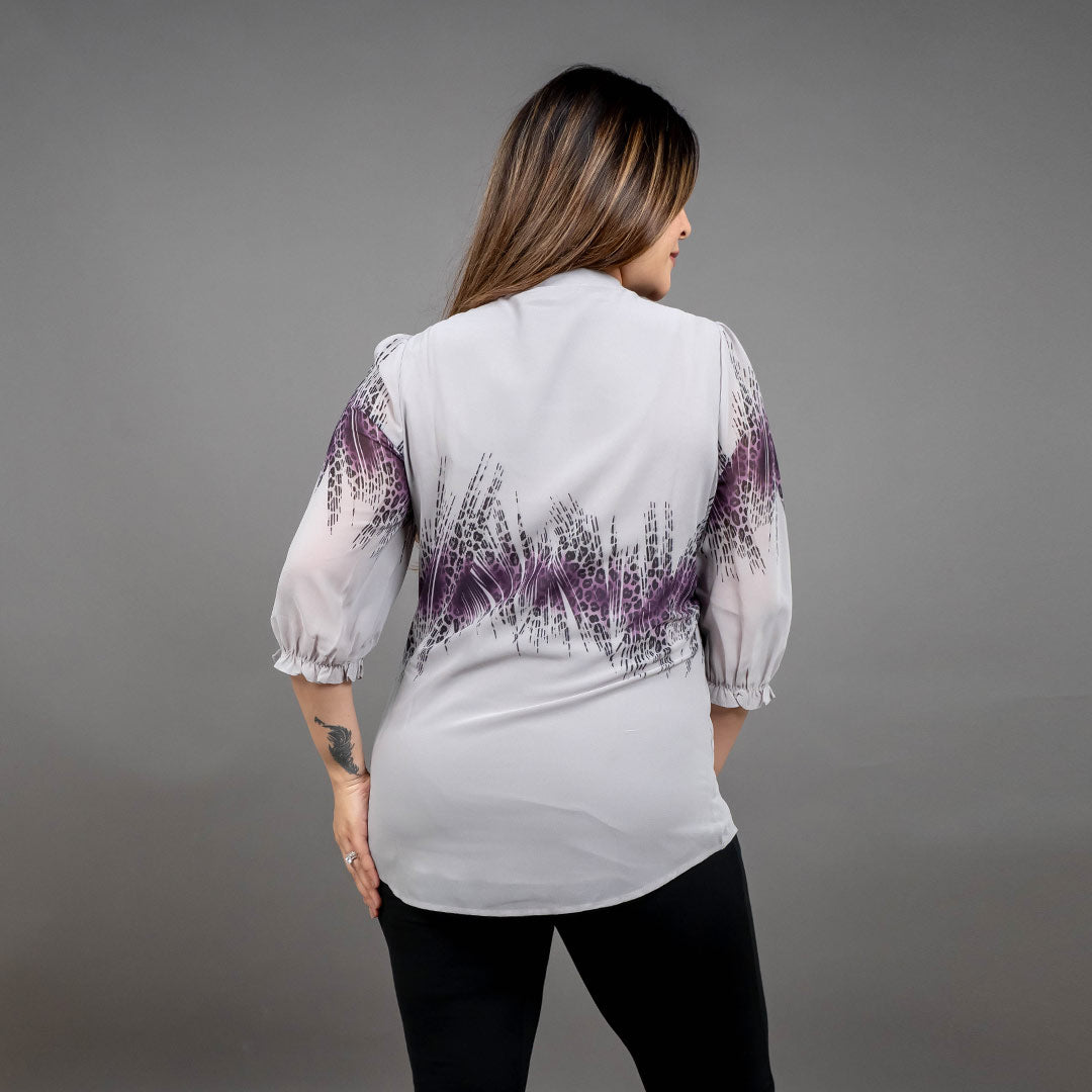 PRESENCE PLUS SIZE PLACEMENT PRINTED TOP