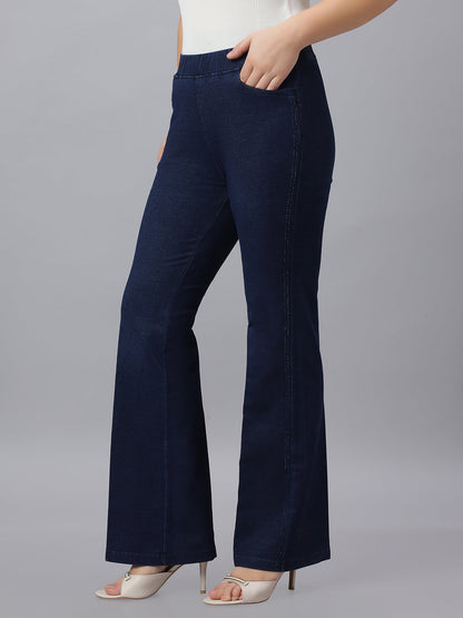 PRESENCE PLUS SIZE FLARED FIT PANTS