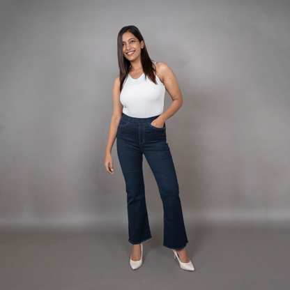 PRESENCE PLUS SIZE BELL BOTTOM   DENIM PANTS