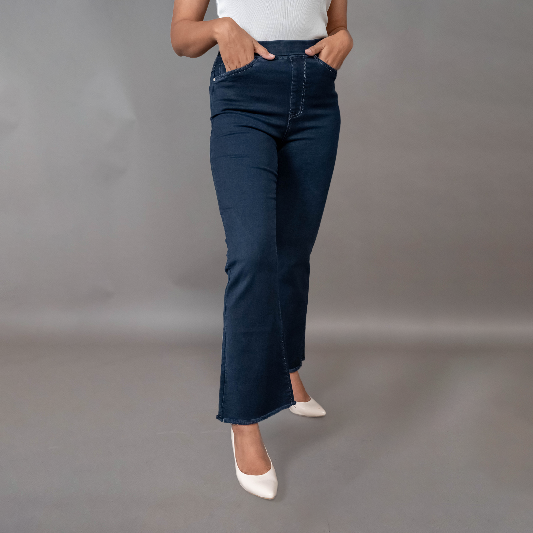 PRESENCE PLUS SIZE BELL BOTTOM   DENIM PANTS