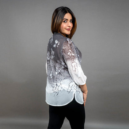 PRESENCE PLUS SIZE PLACEMENT PRINTED SHIRT