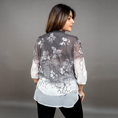 PRESENCE PLUS SIZE PLACEMENT PRINTED SHIRT