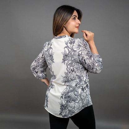PRESENCE PLUS SIZE PLACEMENT PRINTED TOP