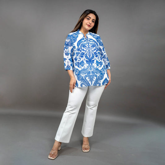 PRESENCE PLUS SIZE PLACEMENT PRINTED TOP