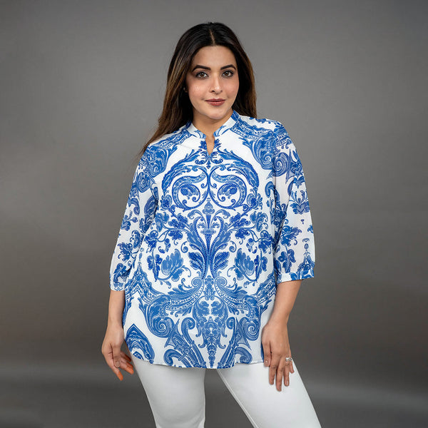PRESENCE PLUS SIZE PLACEMENT PRINTED TOP