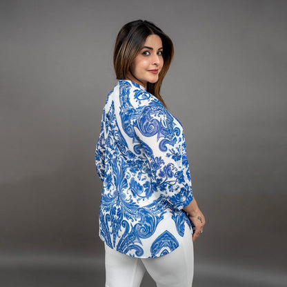 PRESENCE PLUS SIZE PLACEMENT PRINTED TOP