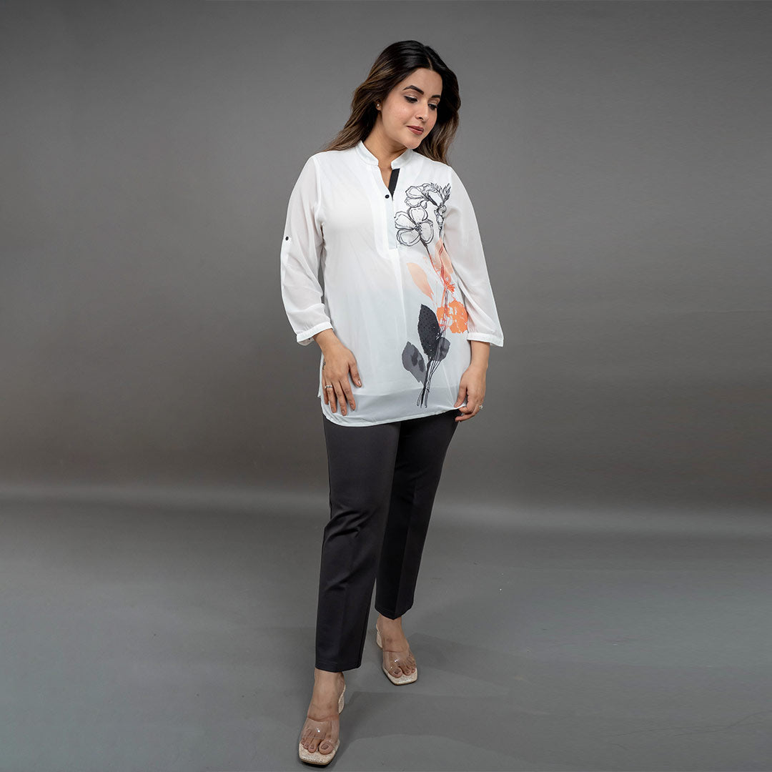 PRESENCE PLUS SIZE PLACEMENT PRINTED TOP