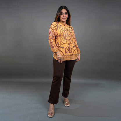 PRESENCE PLUS SIZE PLACEMENT PRINTED TOP