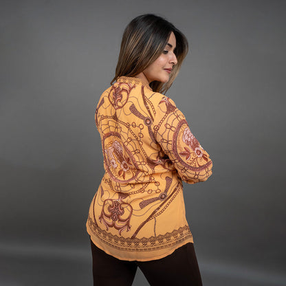 PRESENCE PLUS SIZE PLACEMENT PRINTED TOP