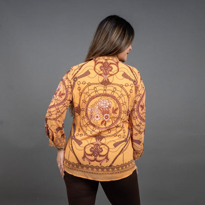 PRESENCE PLUS SIZE PLACEMENT PRINTED TOP