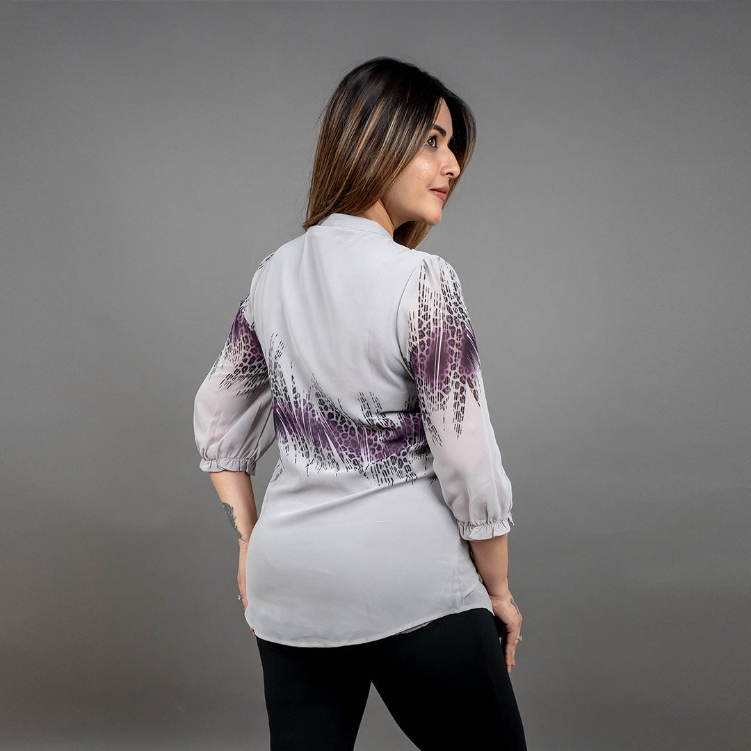 PRESENCE PLUS SIZE PLACEMENT PRINTED TOP