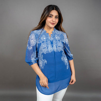 PRESENCE PLUS SIZE PLACEMENT PRINTED TOP