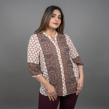 PRESENCE PLUS SIZE PLACEMENT PRINTED TOP