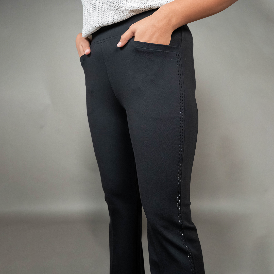 PRESENCE PLUS SIZE FLARED FIT PANTS