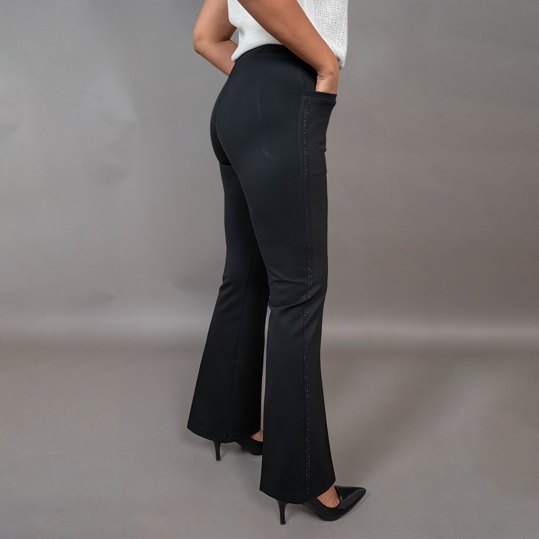 PRESENCE PLUS SIZE FLARED FIT PANTS