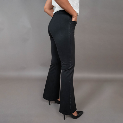 PRESENCE PLUS SIZE FLARED FIT PANTS