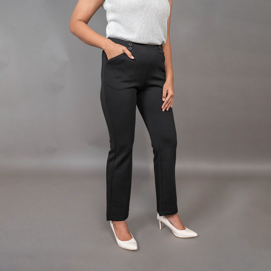 PRESENCE PLUS SIZE STRAIGHT FIT PANTS