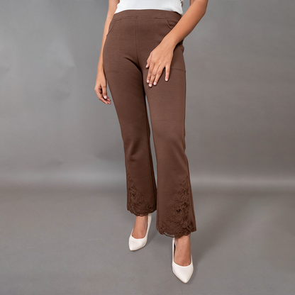 PRESENCE PLUS SIZE FLARED FIT PANTS