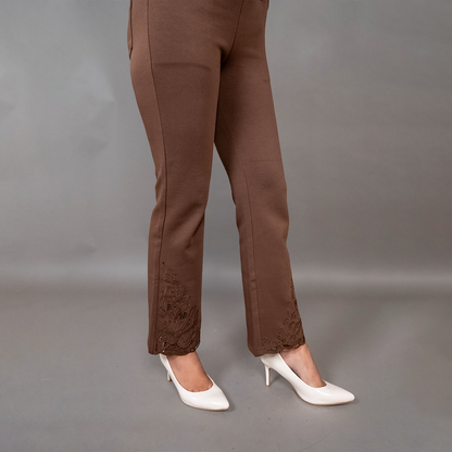 PRESENCE PLUS SIZE FLARED FIT PANTS