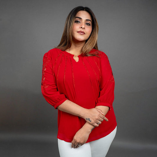 PRESENCE PLUS SIZE PARTY WEAR TOP