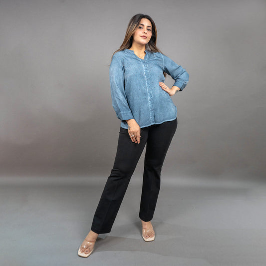 PRESENCE PLUS SIZE PARTY WEAR SHIRT