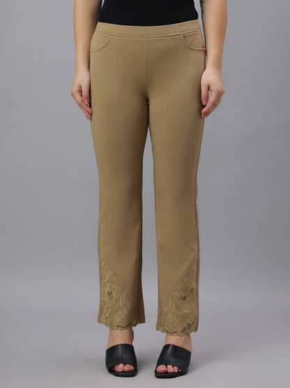 PRESENCE PLUS SIZE FLARED FIT PANTS