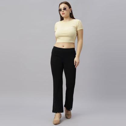 PRESENCE PLUS SIZE FLARED FIT PANTS