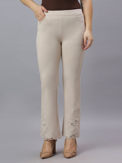 PRESENCE PLUS SIZE FLARED FIT PANTS