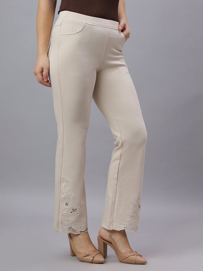 PRESENCE PLUS SIZE FLARED FIT PANTS