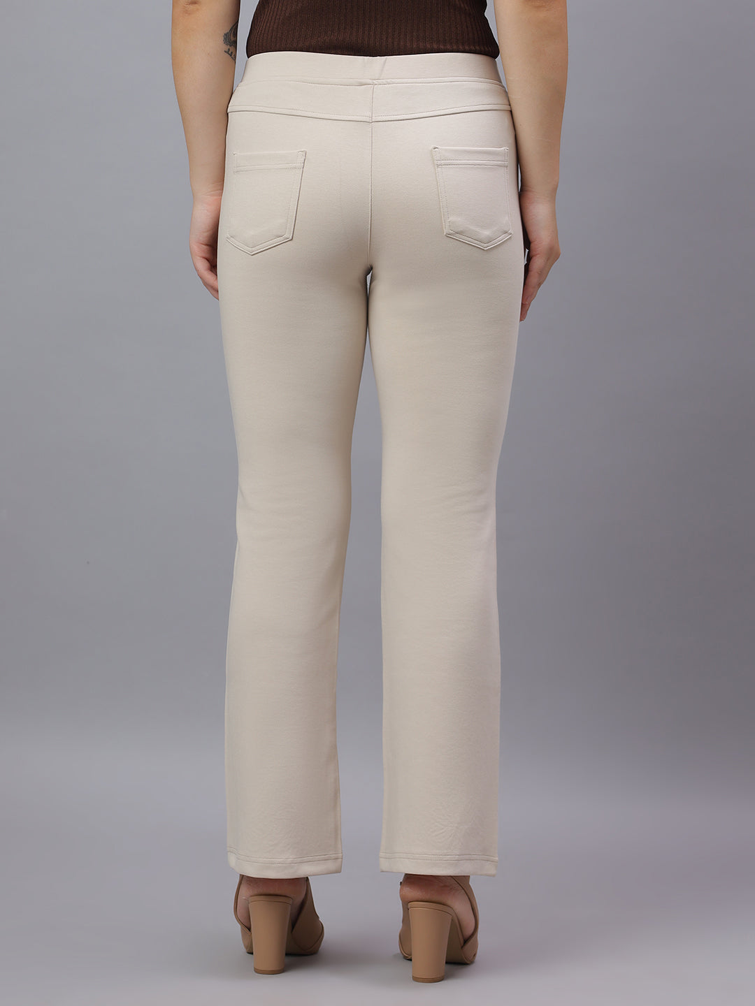PRESENCE PLUS SIZE FLARED FIT PANTS