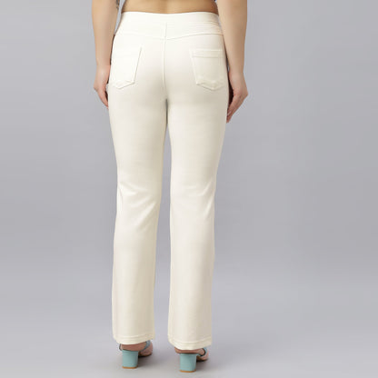 PRESENCE PLUS SIZE FLARED FIT PANTS
